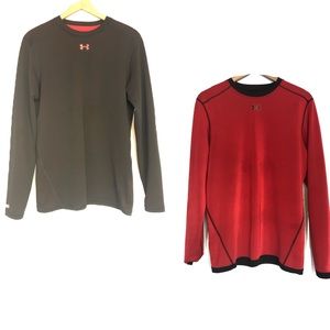 Under Armour sz m red black reversible lslv shirt